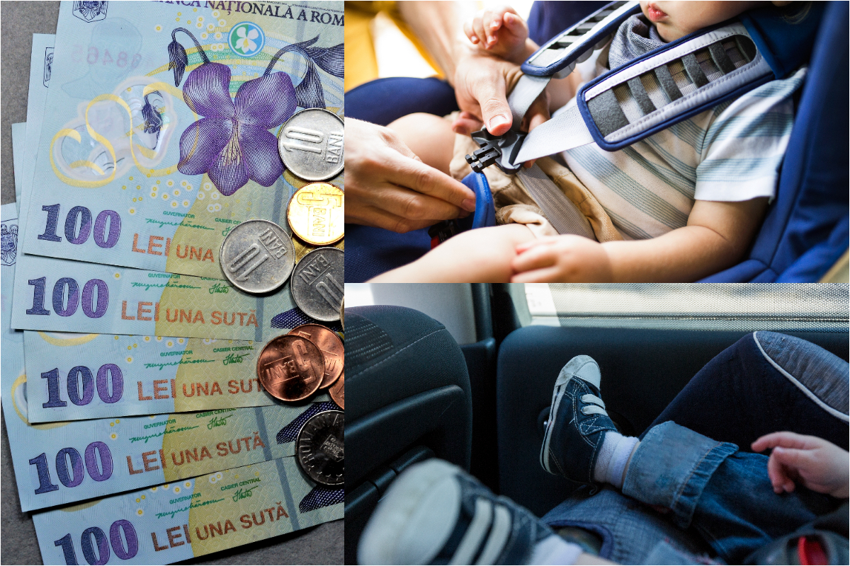 AMENDĂ de până la 825 de lei pentru părinții care fac această greșeală când își transportă copiii cu mașina! Pericolul la care sunt expuși cei mici