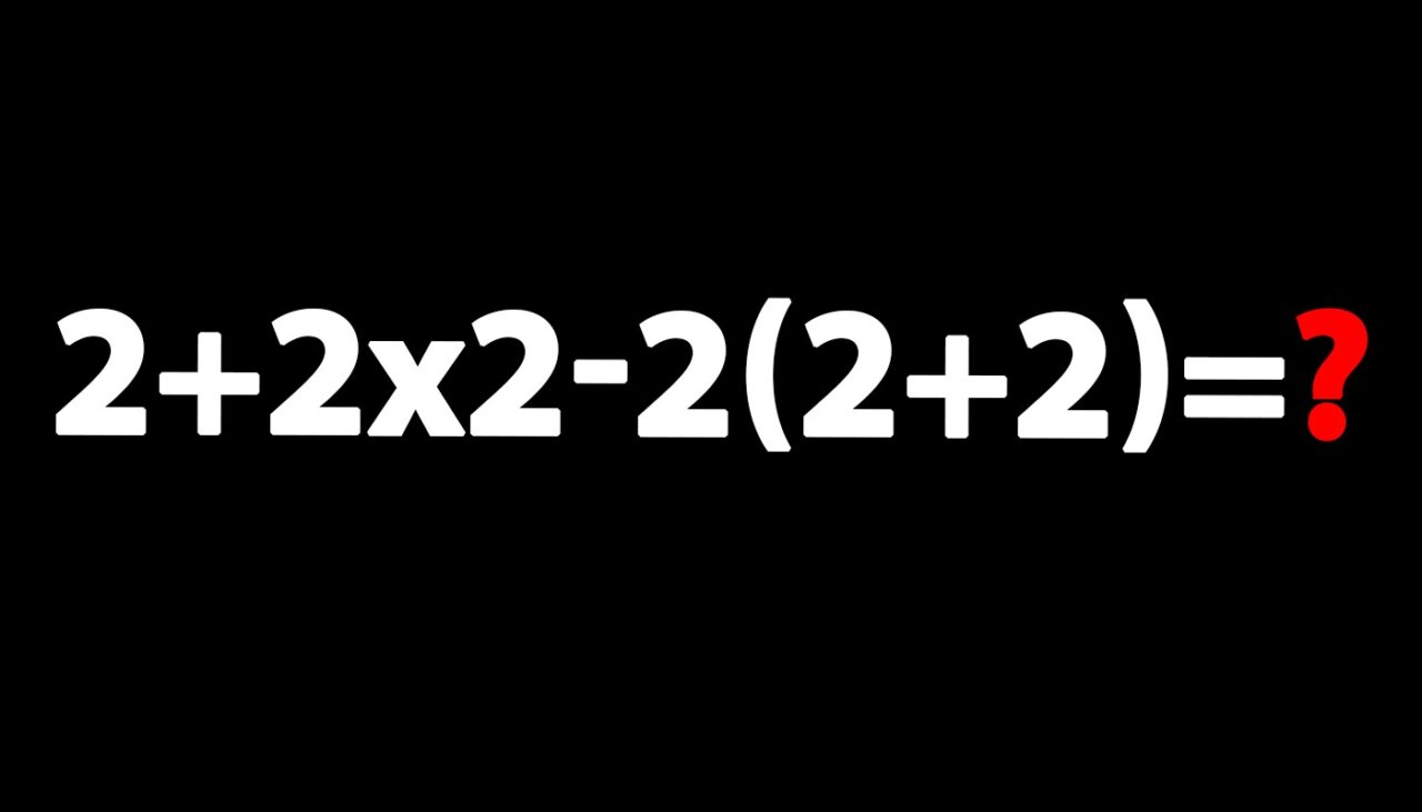 Test IQ | Calculați 2+2×2-2(2+2)=? Geniile răspund corect în 5 secunde!
