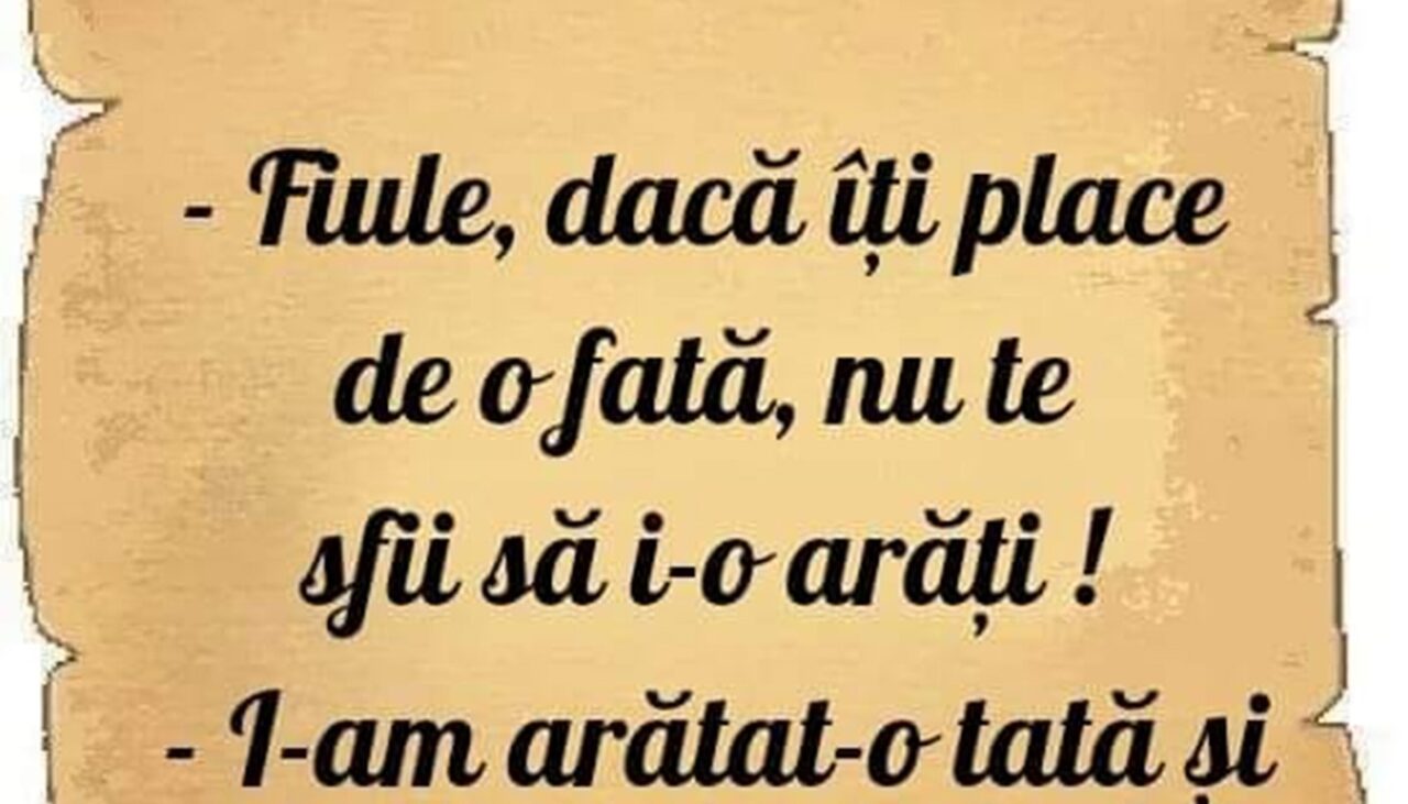 Bancul de sâmbătă | Sfaturi părintești