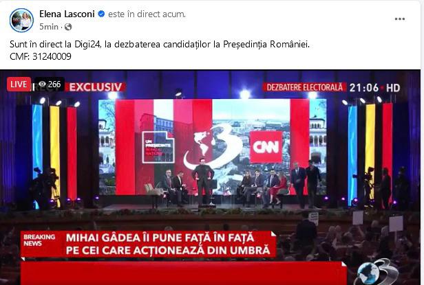 O nouă gafă marca USR. Elena Lasconi încurcă posturile de televiziune și spune că este „în direct”, deși nu se află în platou