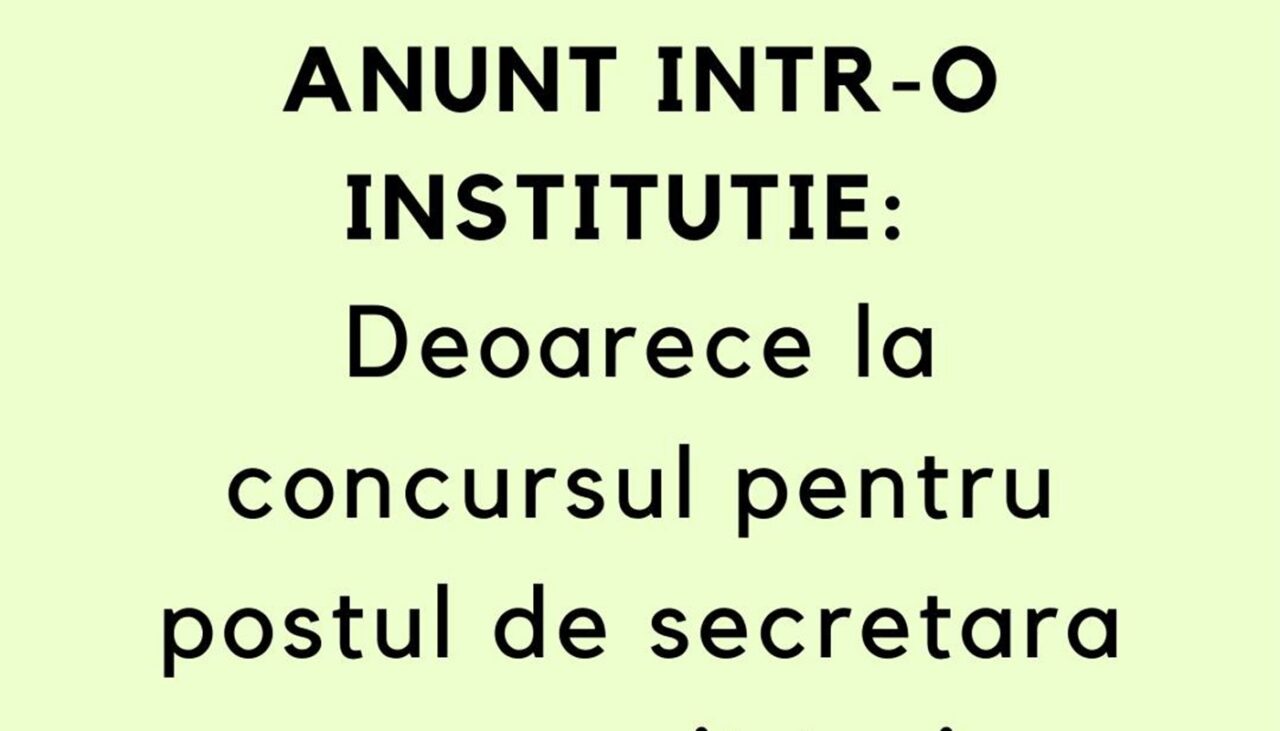 Bancul de duminică | Anunț într-o instituție