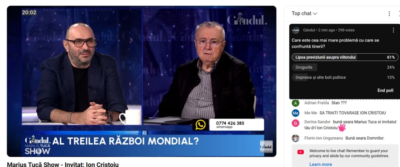 POLL Marius Tucă Show: Care este cea mai mare problemă cu care se confruntă tinerii?