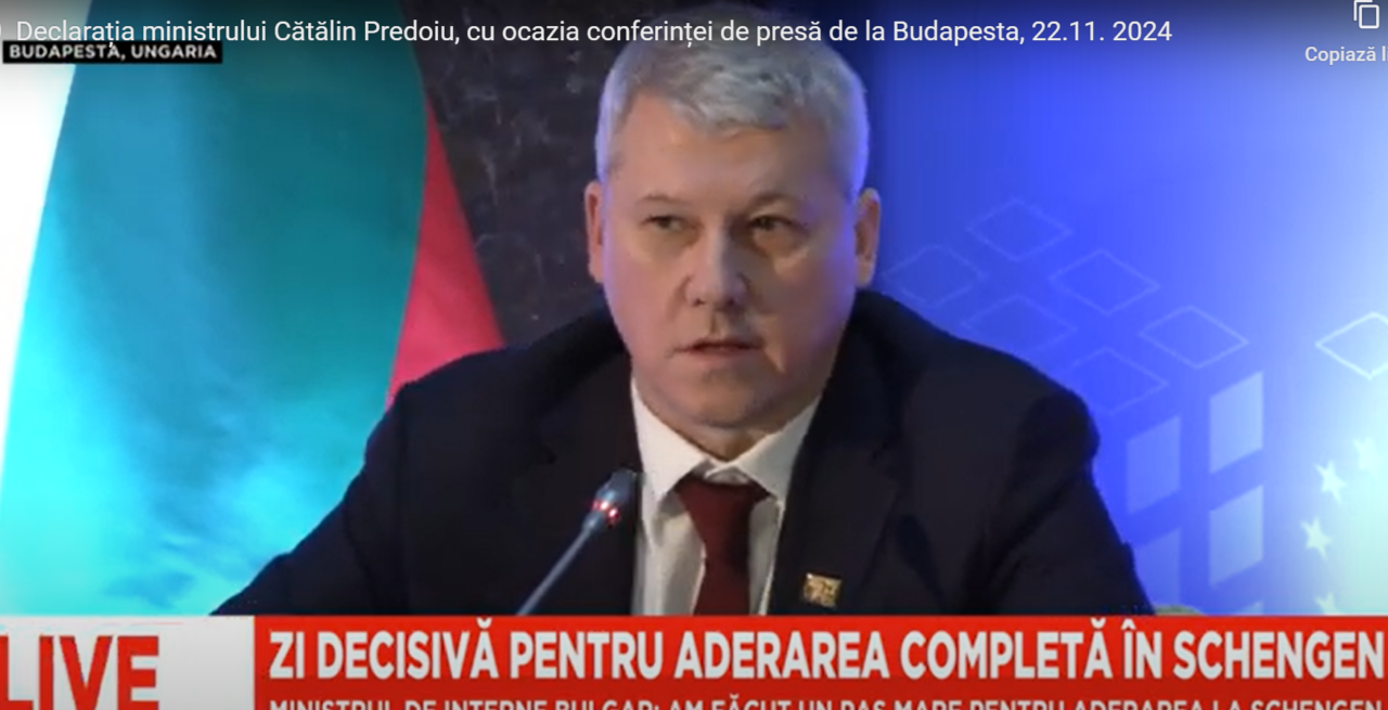 Cătălin PREDOIU, de la BUDAPESTA, pe subiectul SCHENGEN: Am convenit astăzi un pachet de măsuri de consolidare a frontierelor