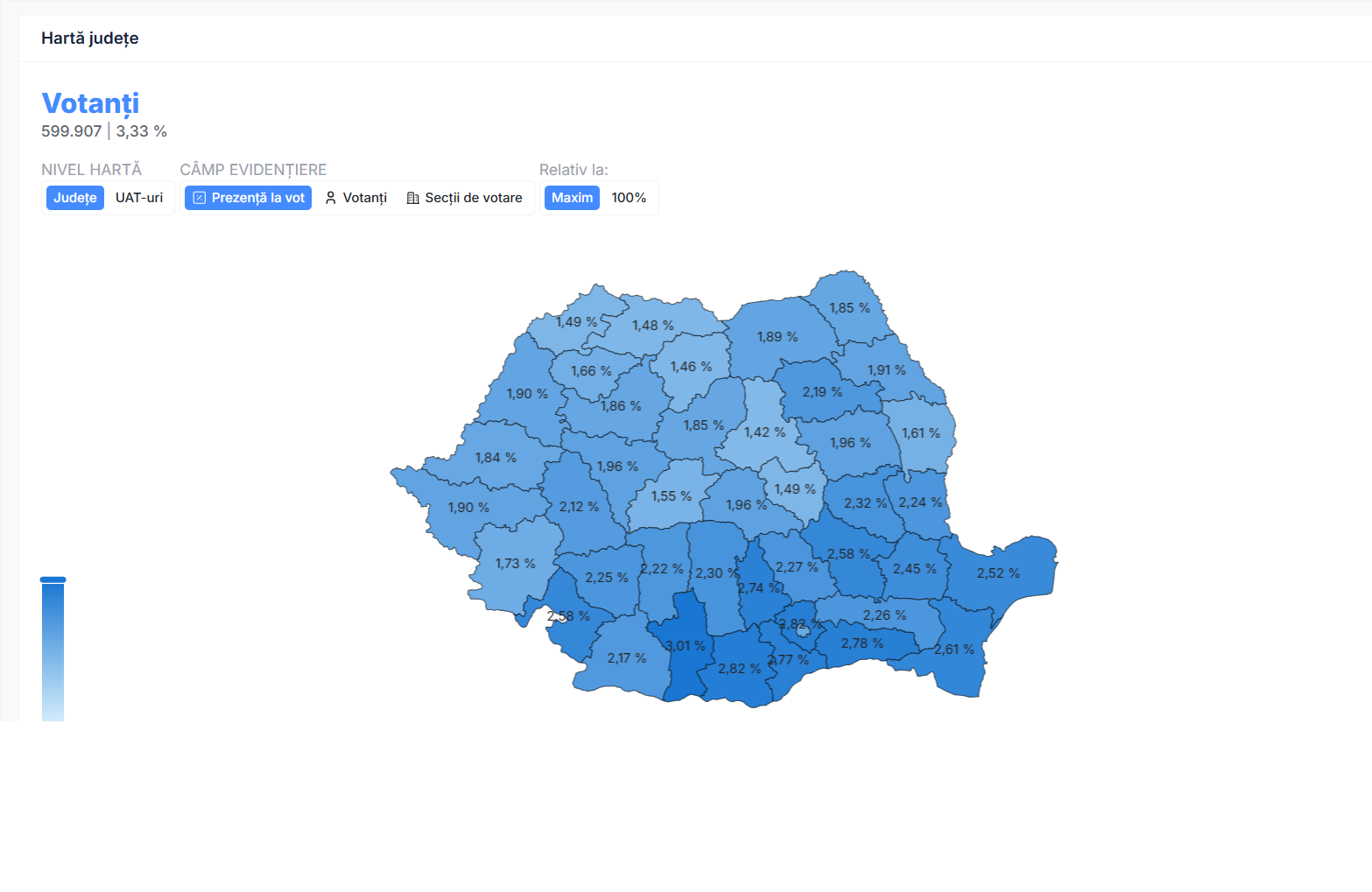 Prezența la vot în București: 4,35% până la ora 10:00