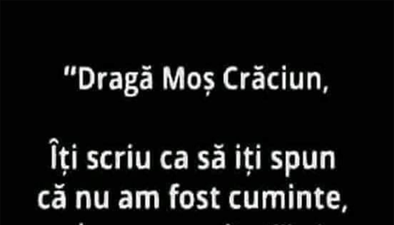 Bancul de Ajun | „Dragă Moș Crăciun”