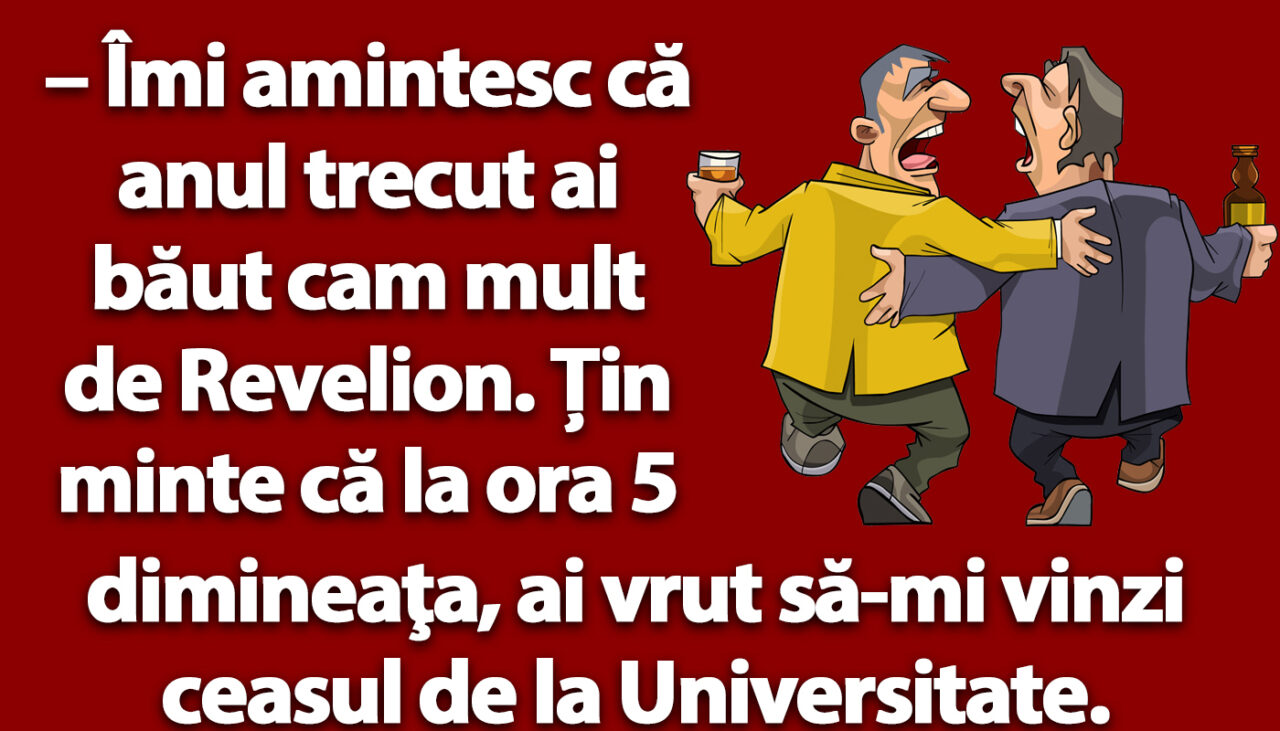 Bancul de Revelion | Ce se întâmplă când bei prea mult la petrecerea de Revelion