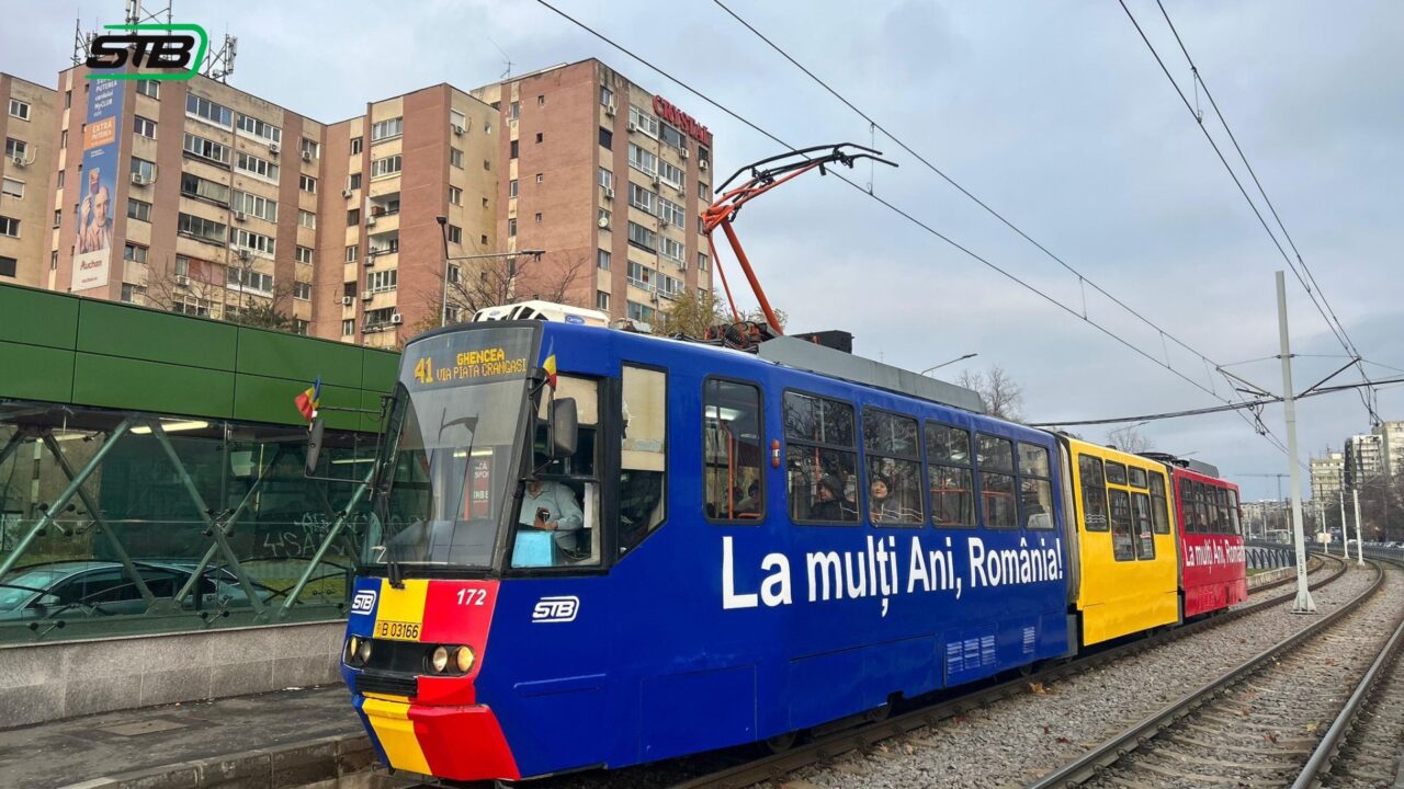Tramvaiul Tricolor circulă în București de Ziua Națională, pe linia 41