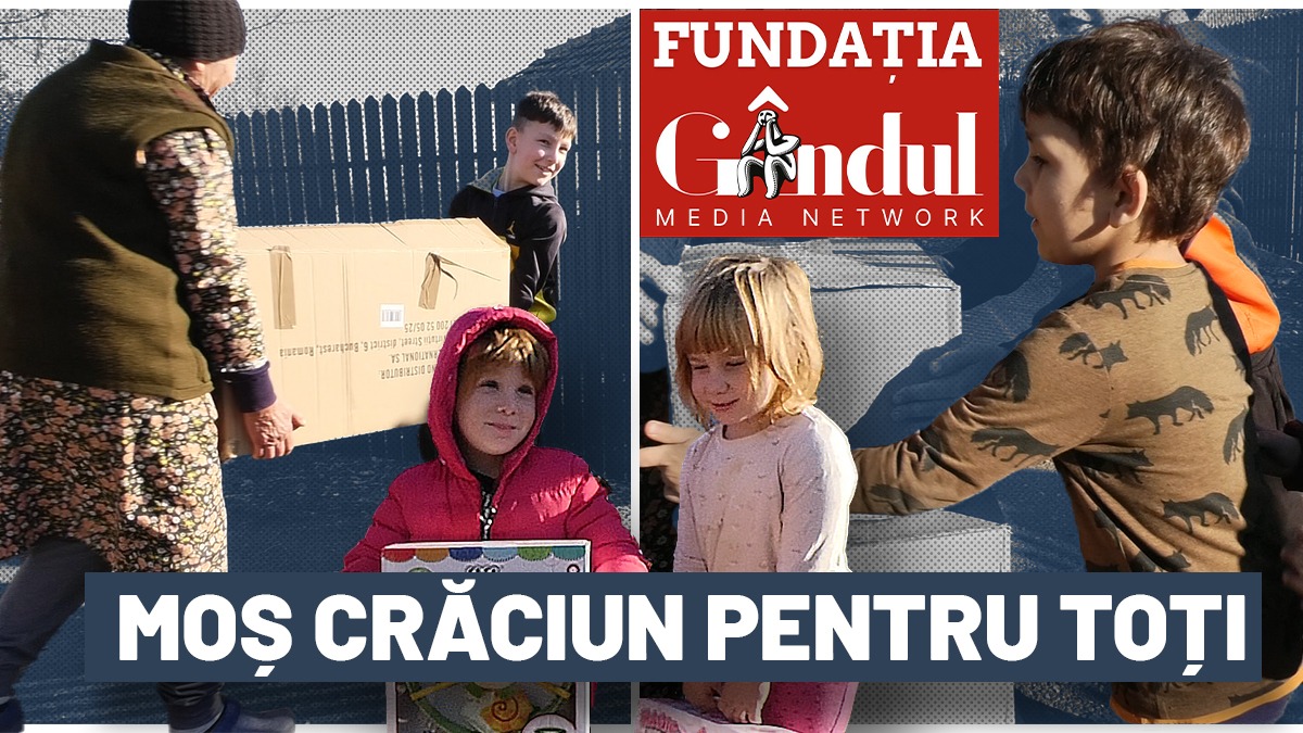 „Moș Crăciun pentru toți”. Fundația GÂNDUL MEDIA NETWORK, campanie umanitară: „Familiile aflate în dificultate nu sunt singure”