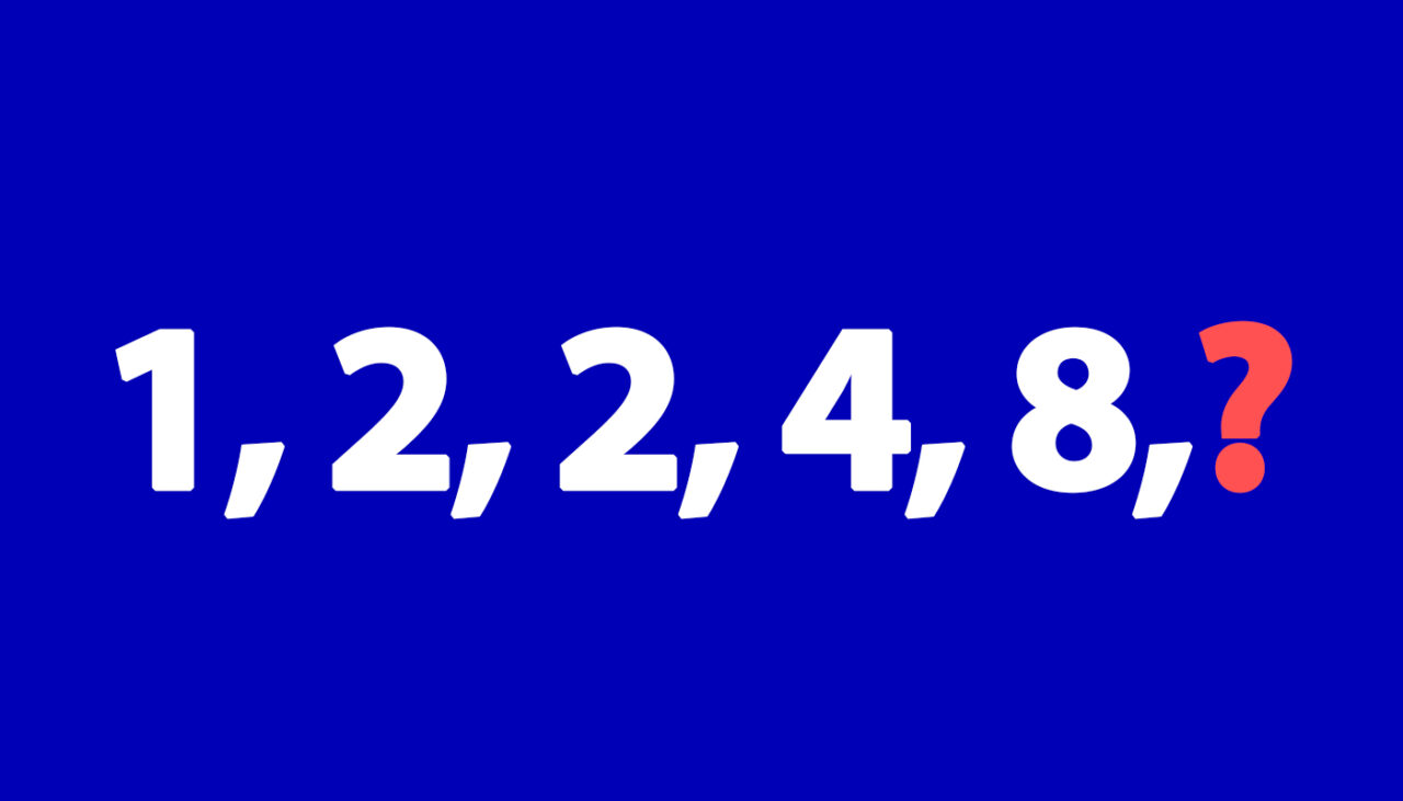 Test IQ exclusiv pentru genii | Ce număr urmează în seria: 1, 2, 2, 4, 8?