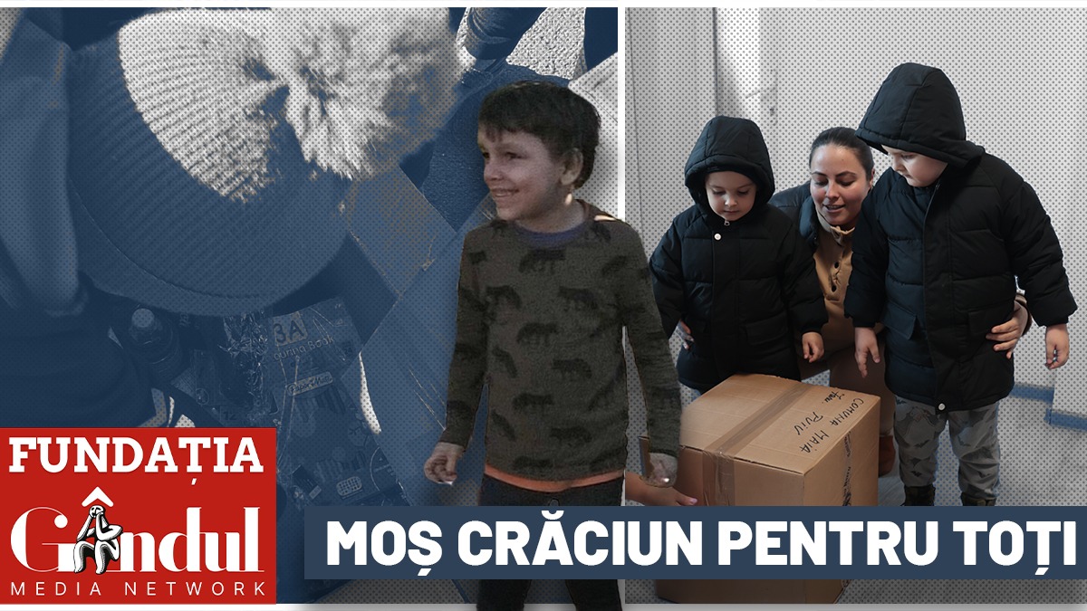 „Moș Crăciun pentru Toți”. Fundația GÂNDUL MEDIA NETWORK, campanie umanitară: „Sărbătoarea Crăciunului înseamnă  grijă pentru aproapele tău”