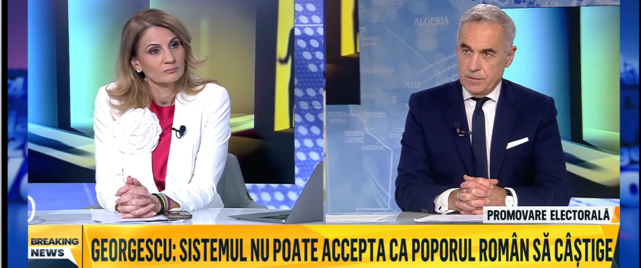 Călin Georgescu: „Am văzut declarația președintelui PSD, că o susține pe Lasconi. Este demonstrația că sistemul este într-o disperare totală”