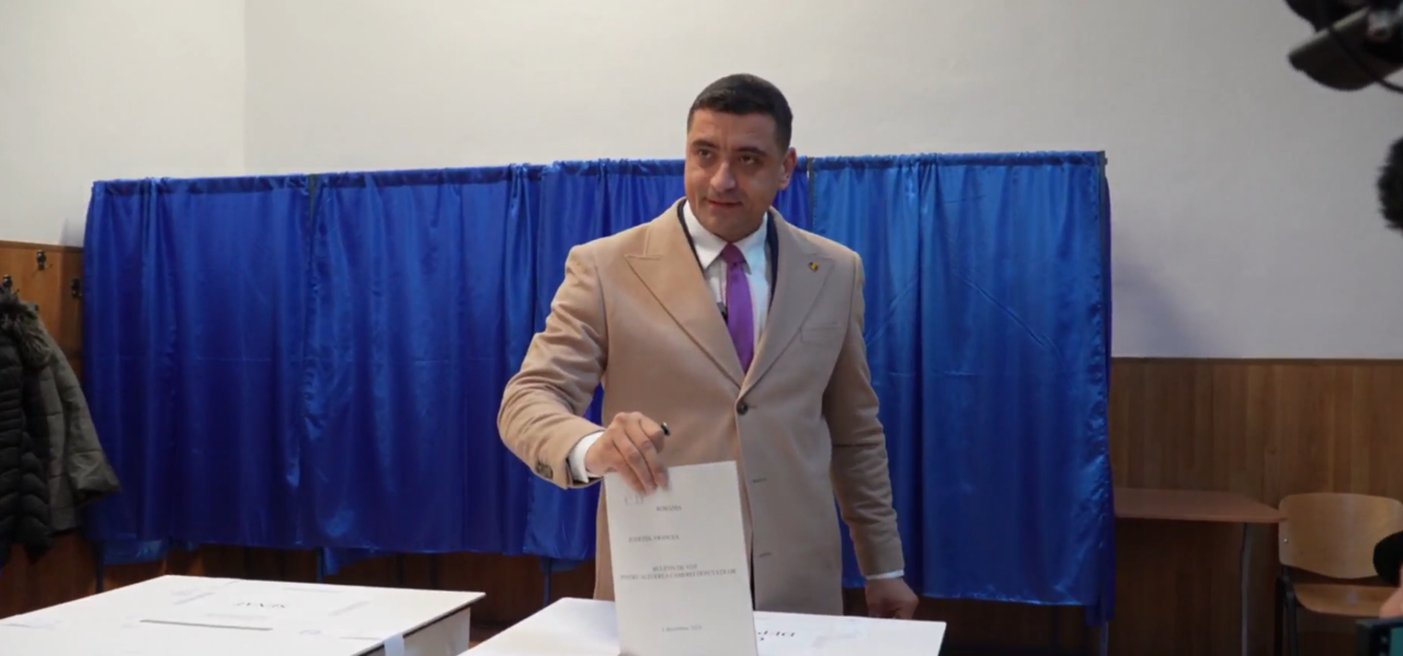 George Simion, primul la vot. „Am votat știind că votul meu contează, ca să nu fie batjocorită DEMOCRAȚIA”