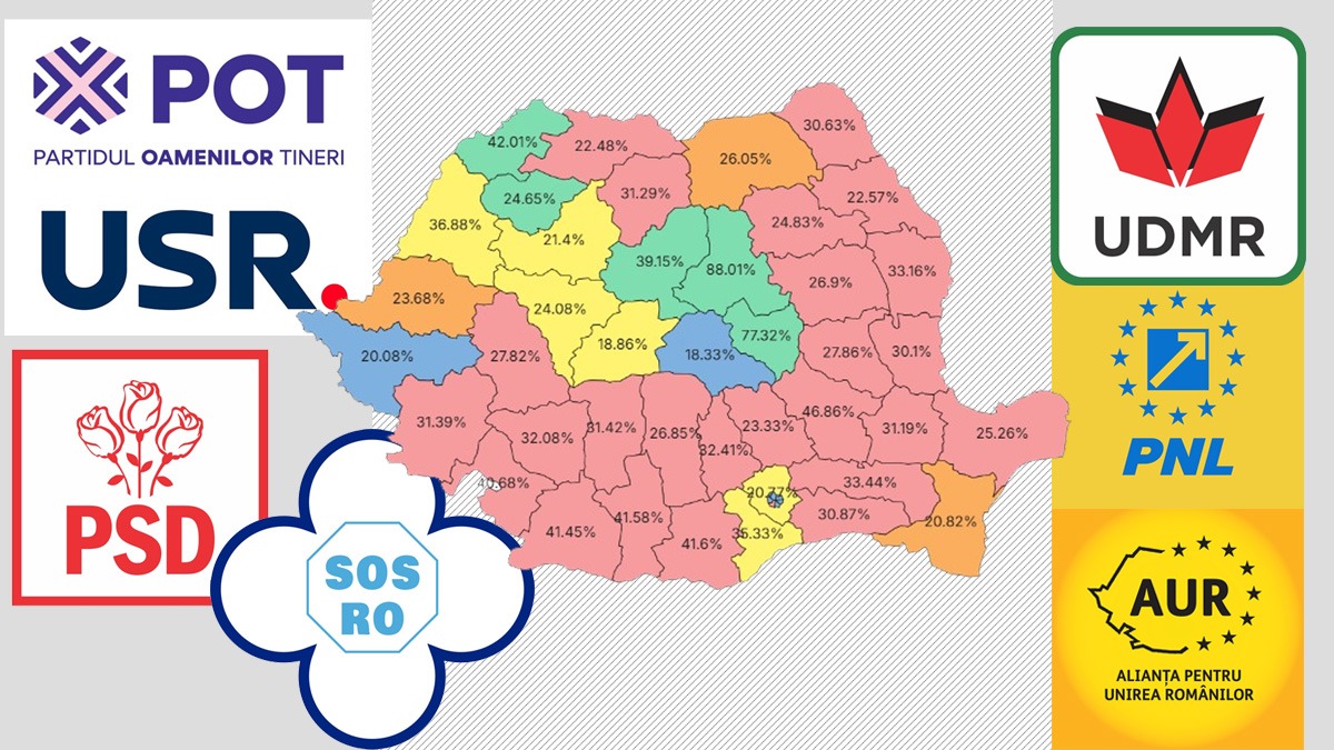 HARTA preferințelor electorale: Rezultatele obținute de fiecare partid la alegerile parlamentare