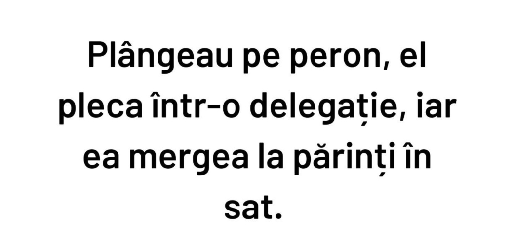 BANC | El pleca într-o delegație, iar ea mergea la părinți în sat