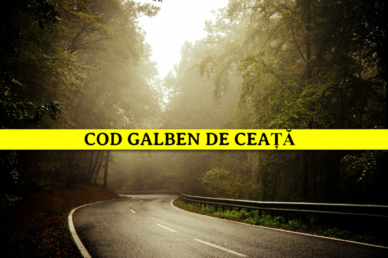 Avertizări ANM de cod galben de ceață. Vizibilitate redusă în București și 13 județe din țară