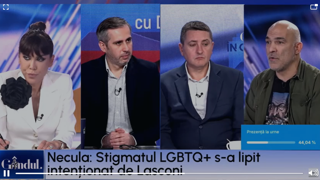 Necula: „Stigmatul LBGQ+ s-a lipit de Lasconi. Dar i-am întrebat pe romii mei: Băi, voua de ce vă e mai frică, de gay sau de ruși?”