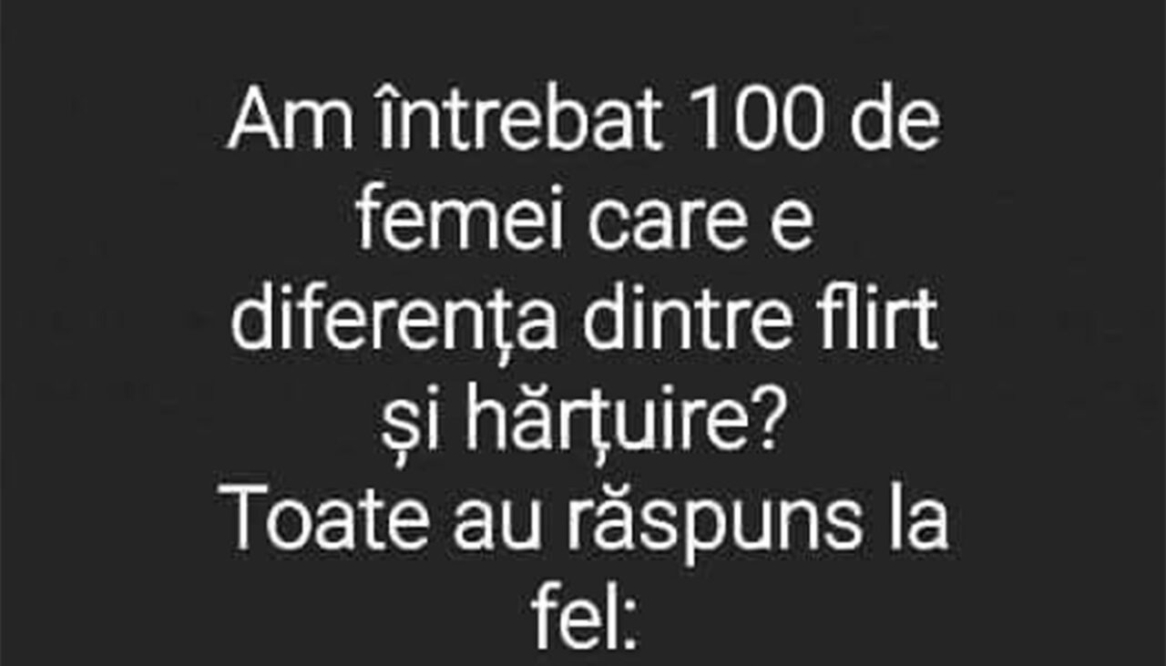 BANCUL ZILEI | Am întrebat 100 de femei care e diferența dintre flirt și hărțuire
