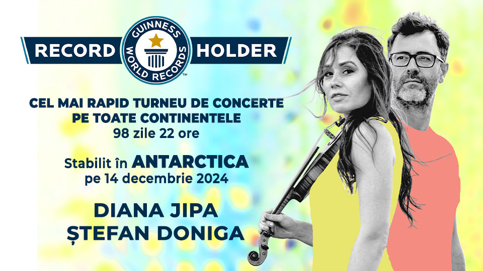 RECORD MONDIAL. GUINNESS WORLD RECORDS a omologat performanța muzicienilor români Diana Jipa și Ștefan Doniga