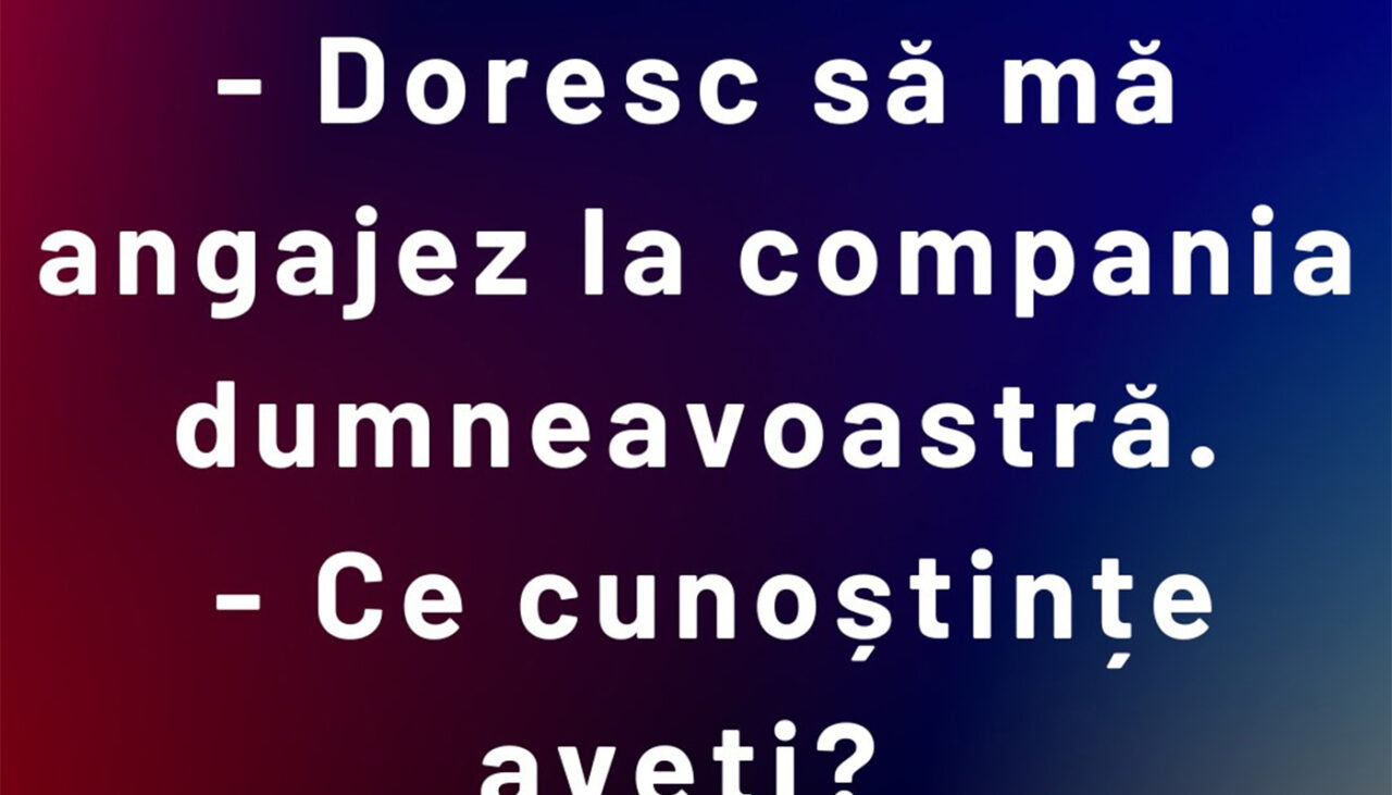 Bancul de miercuri | Interviu de angajare