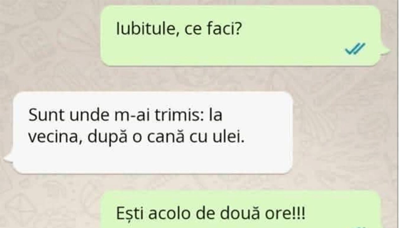 BANCUL ZILEI | Vecina și cana cu ulei