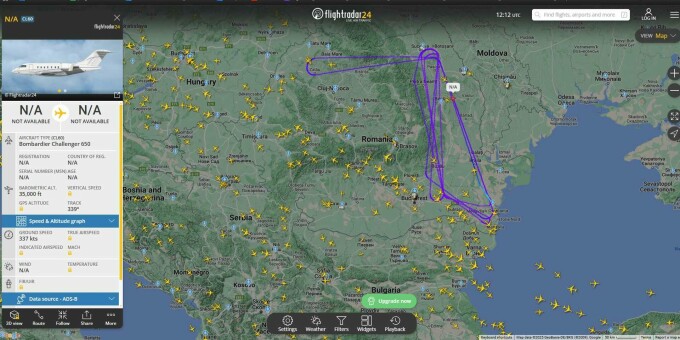 AVIONUL misterios care survolează, de ore bune, România. Datele zborului au fost ASCUNSE / SCENARIUL cu privire la „cel mai sofisticat avion-spion”