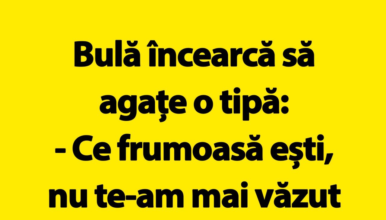 BANC | Bulă încearcă să agațe o tipă