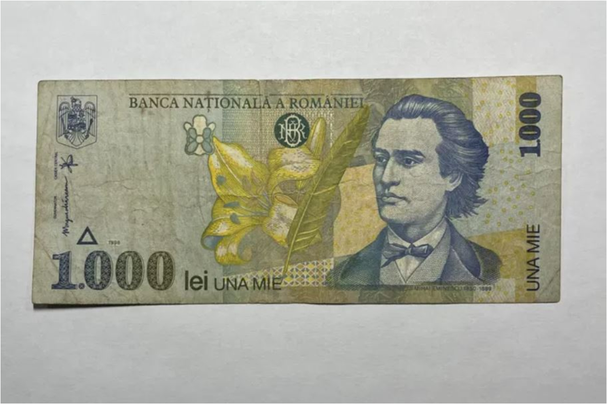 Tu o mai ai acasă? Cu cât se vinde o bancnotă de 1.000 de lei cu chipul lui Mihai Eminescu, în 2025