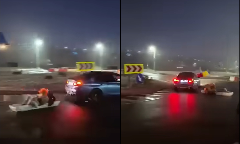Cum a fost sancționat ȘOFERUL care a făcut drifturi în Iași cu un sicriu legat de mașină