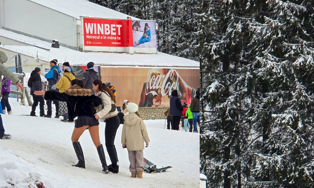 O turistă a „defilat” pe pârtia din Poiana Brașov în fustă mini și cizme cu toc: „Ultima modă pe pârtie la -4 grade”