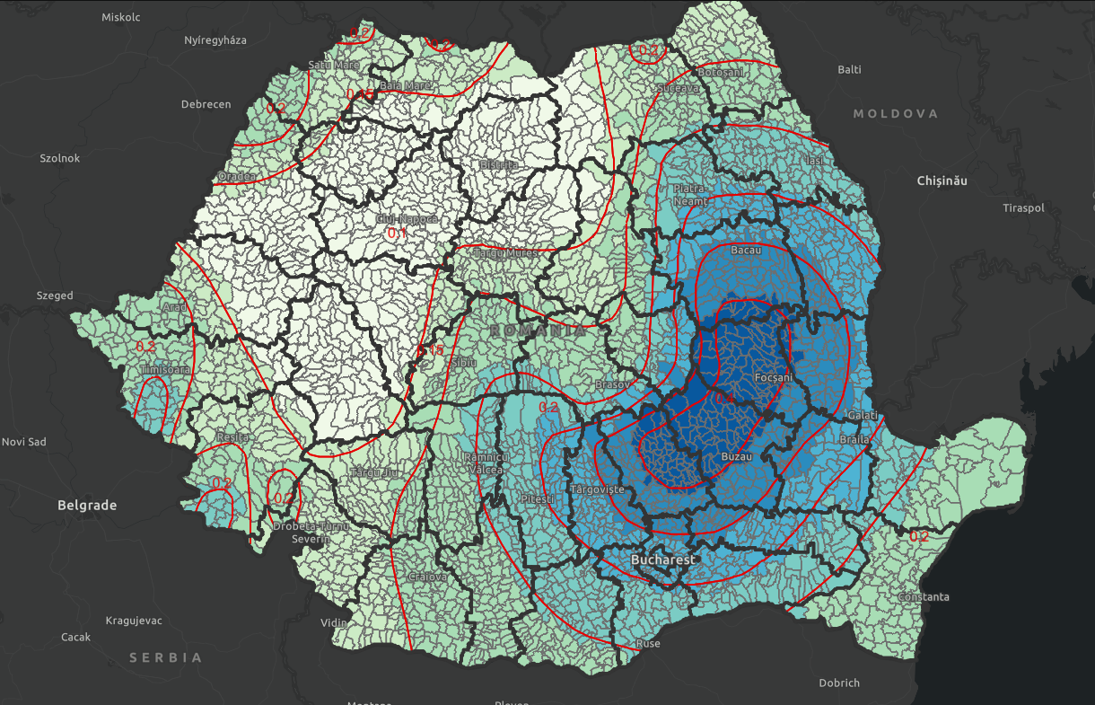 Aleea Cutremurelor. Ministerului Dezvoltării publică prima hartă a României cu localitățile vizate de risc seismic