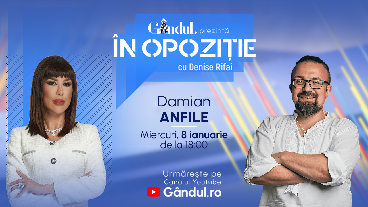 Emisiunea „În Opoziție cu Denise Rifai” începe miercuri, 8 ianuarie, de la ora 18:00, live pe GÂNDUL. Invitați: Damian Anfile și Victor Ponta