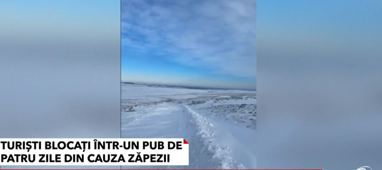 A patra zi în care mai mulți turiști și angajați au fost blocați într-un pub din Marea Britanie, din cauza zăpezii: „Suntem încă blocați”