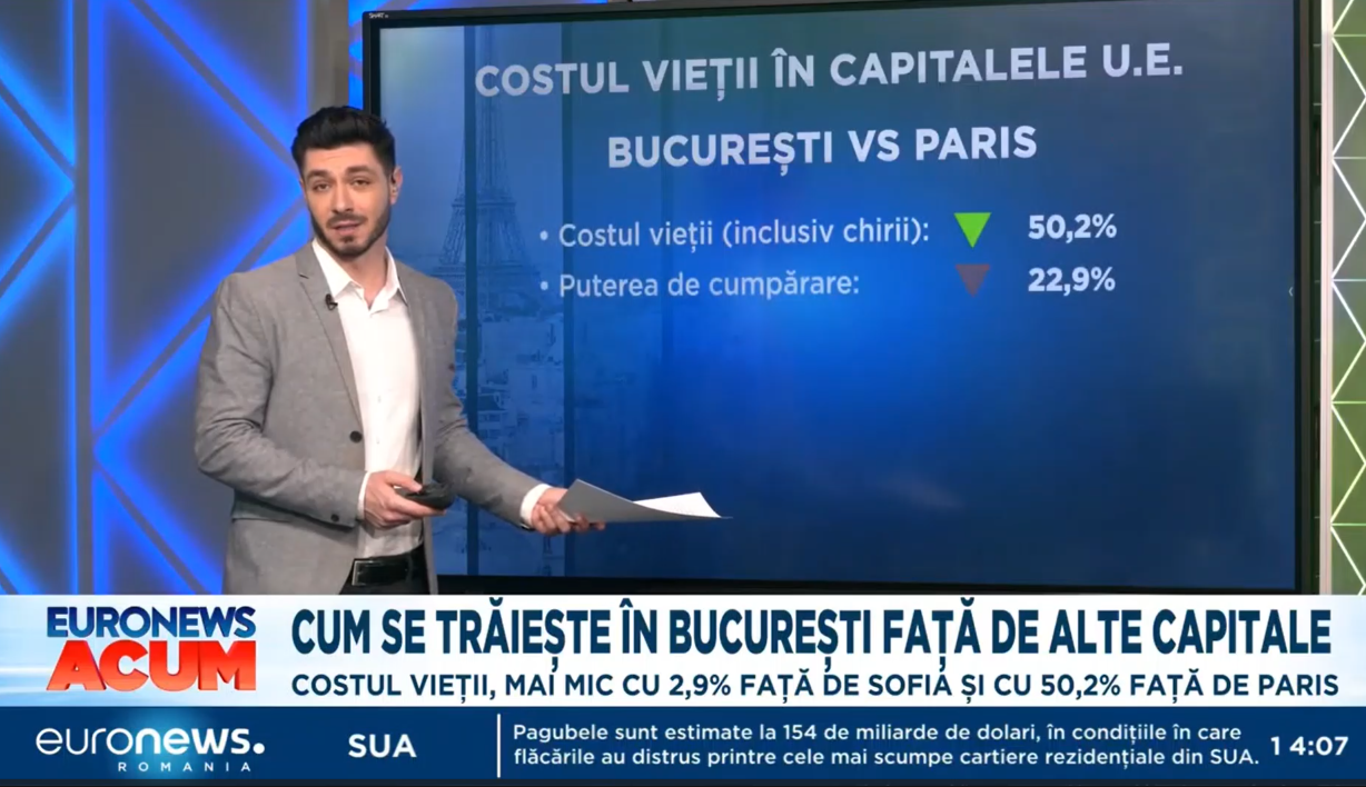 Cum se trăiește în București față de alte CAPITALE. Comparația dintre București și Sofia, Praga, Paris sau Roma