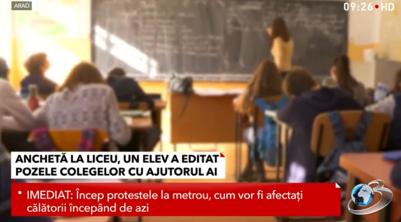Anchetă la un liceu de prestiugiu din Arad, după ce un elev a editat pozele colegelor cu ajutorul AI