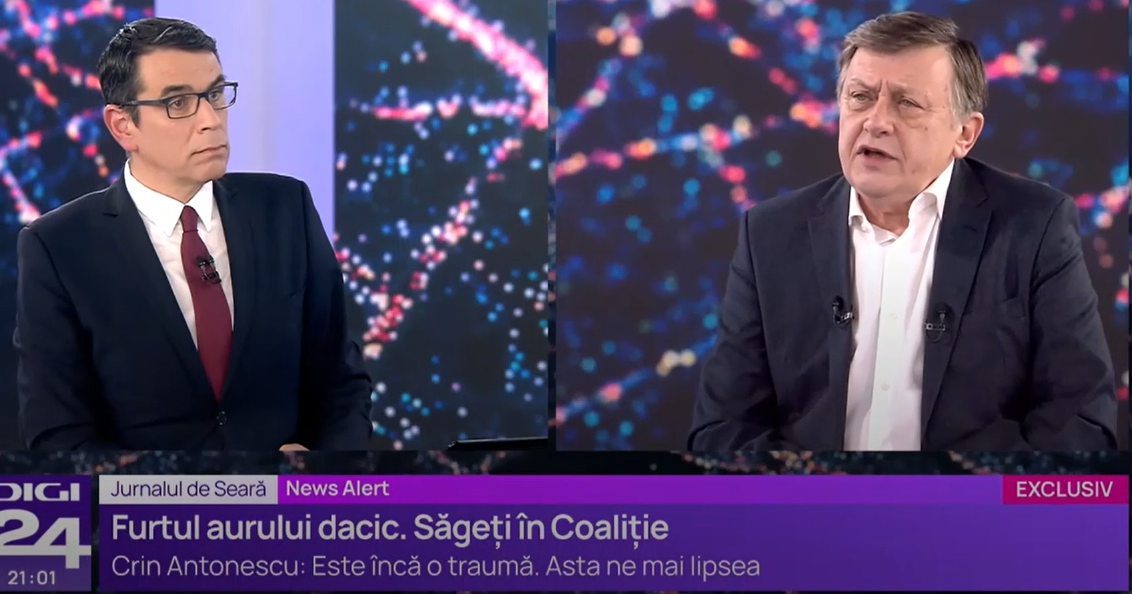 Crin Antonescu, despre furtul tezaurului dacic: „Primul lucru care îți vine în minte este un fel de „asta ne mai lipsea”