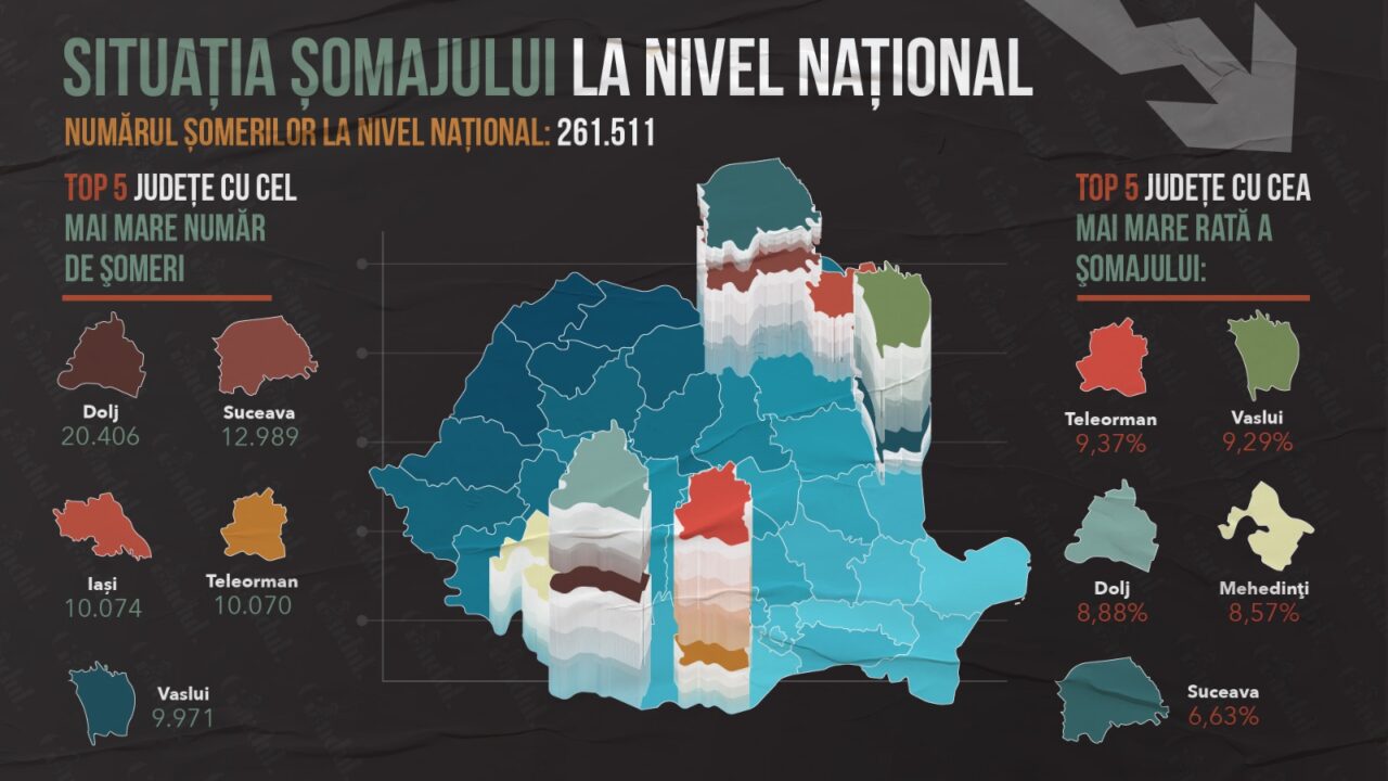 Care sunt județele cu cei mai mulți ȘOMERI din România. Câți bani primește un șomer și ce trebuie să facă