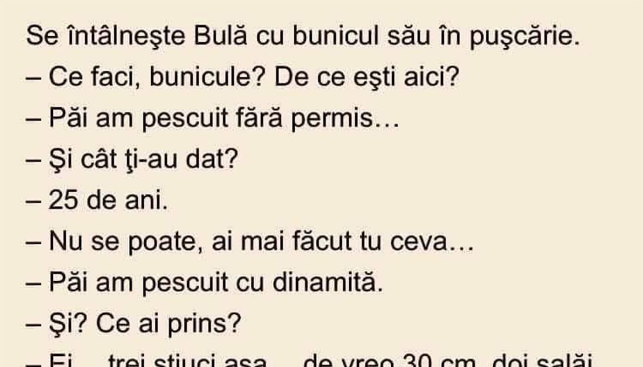 BANC | Se întâlnește Bulă cu bunicul său în pușcărie