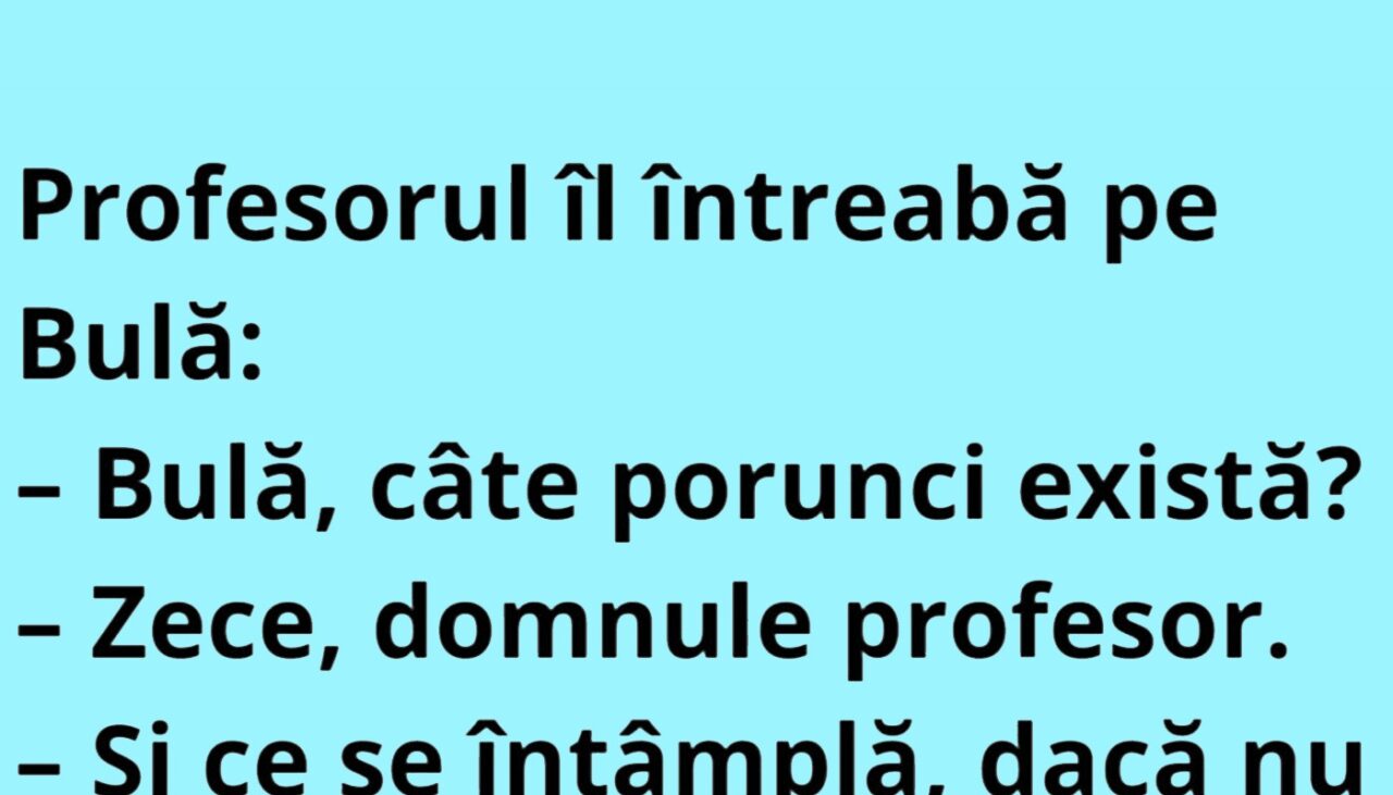 BANC | Bulă și cele 10 porunci