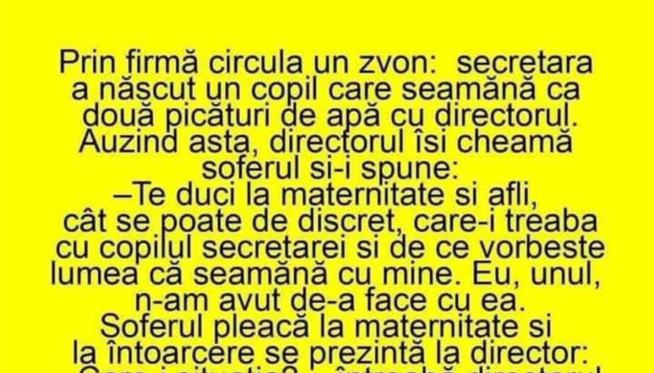 BANCUL ZILEI | Prin firmă circulă un zvon