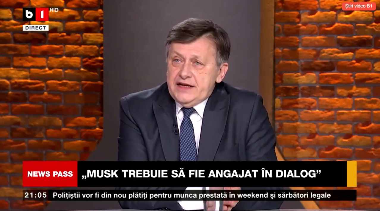 Crin Antonescu: „Elon Musk ar trebui să fie angajat într-un DIALOG despre România”