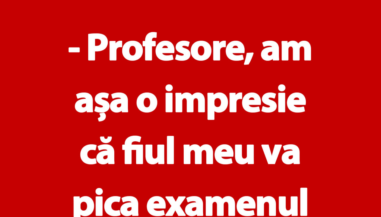 BANC | Bulă, pariul și profesorul fiului