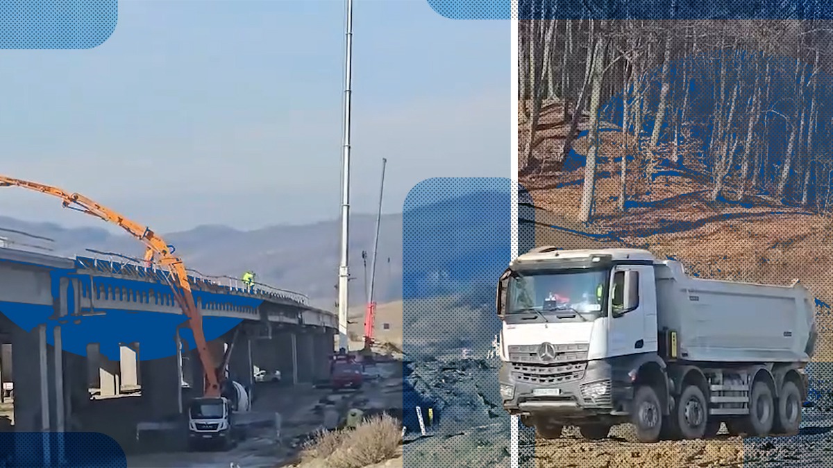 Raport de lucru. Segmentul Tigveni-Curtea de Argeș al A1, finalizat 62%