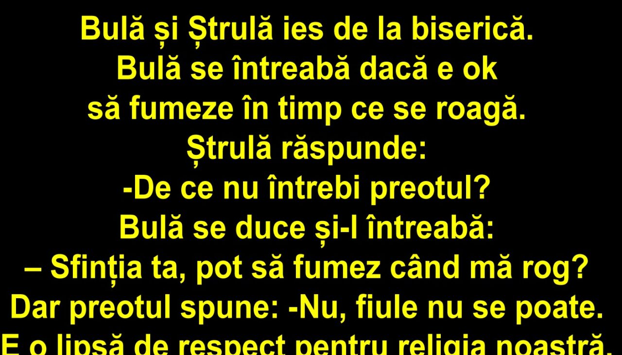 BANCUL de luni | Bulă la biserică