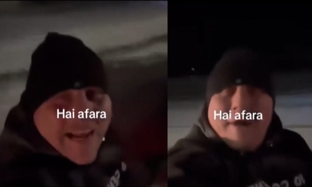 Doi bărbați care s-au lăsat trași cu sania de o mașină au fost sancționați. Șoferul a primit o amendă usturătoare
