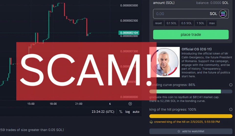 Călin Georgescu DEZMINTE că ar avea o criptomonedă: „Nu vă oferiți datele personale, nu oferiți bani sau alte bunuri”