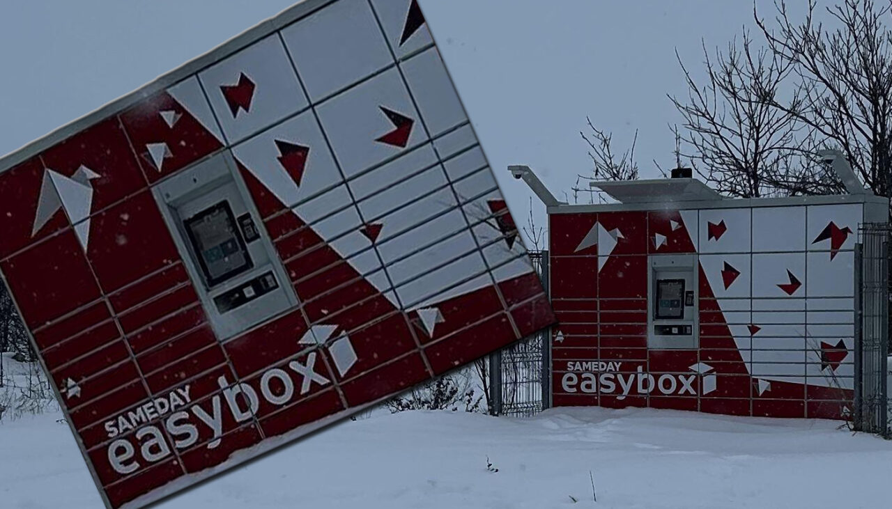 Imaginea zilei. Cel mai „singuratic” Easybox din România: „Nu vă faceți griji…”