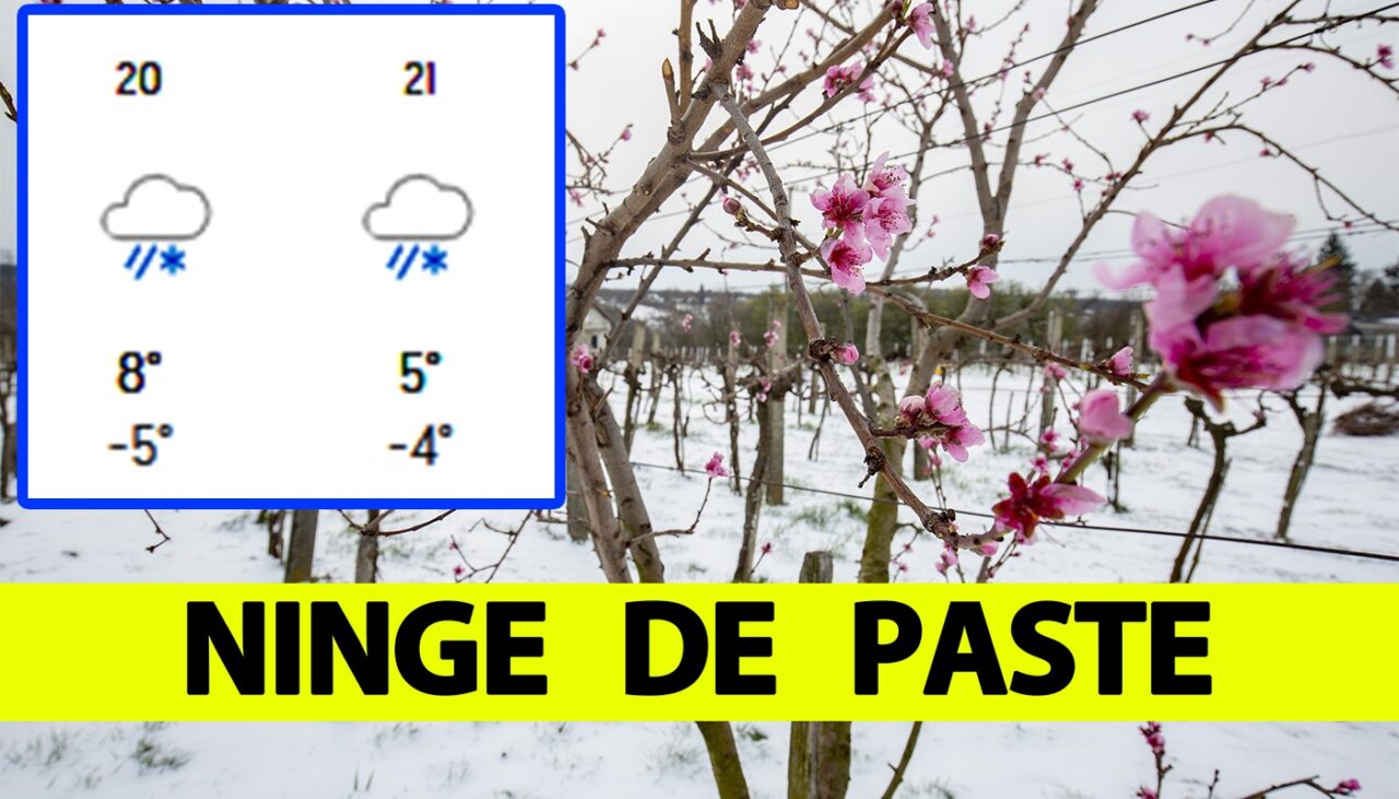 Orașele din România în care va ninge de Paște, potrivit meteorologilor Accuweather