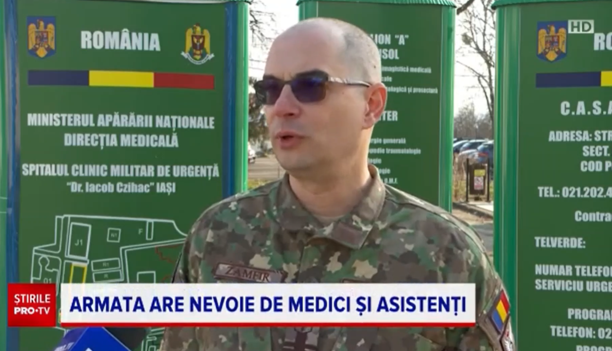 Armata are nevoie de medici și asistenți. Câte locuri vor fi scoase la concurs din această toamnă