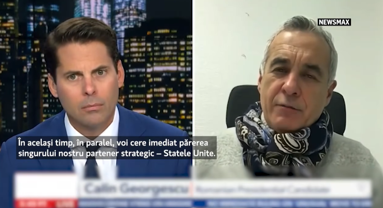 Călin Georgescu, interviu pentru NEWSMAX: Alegerile din mai vor fi o fraudă și mai mare / Donald Trump va hotărî ce facem cu baza NATO din România