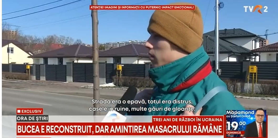 Orășelul Bucea, de lângă Kiev, locul uneia dintre cele mai sângeroase scene ale conflictului, RECONSTRUIT. Masacrul rămâne în amintirea oamenilor